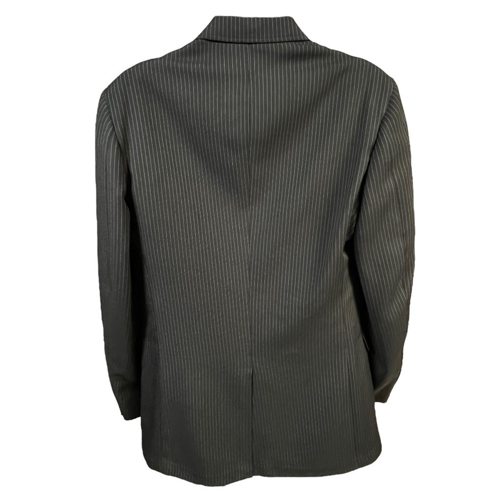 American Fashion Collection Men Suit Jacket Dark Grey Pinstripe‎ Two Button - Picture 6 of 10